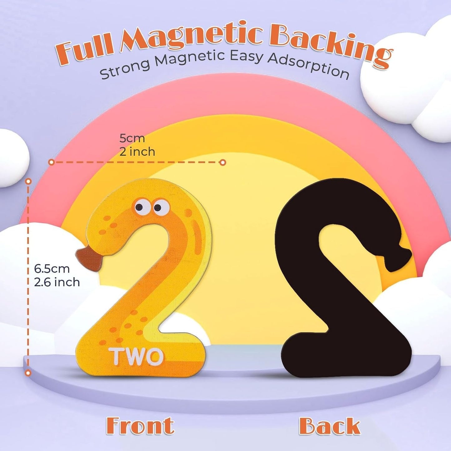 Wooden Magnetic Vegetable Theme Numbers Set