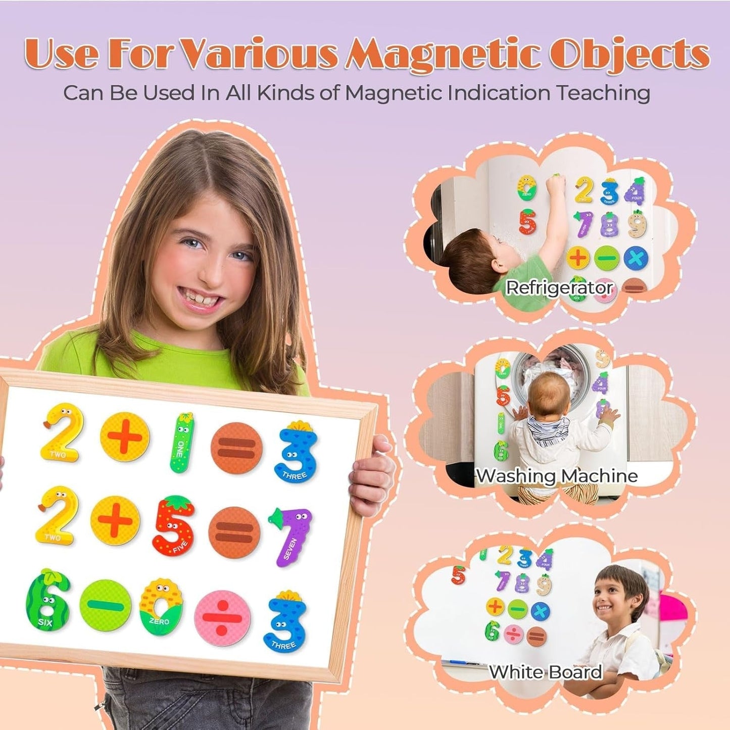 Wooden Magnetic Vegetable Theme Numbers Set