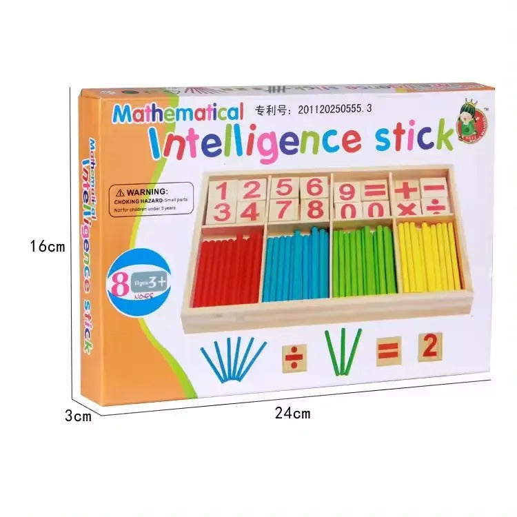Wooden Mathematical Intleligence Stick Sorting Board