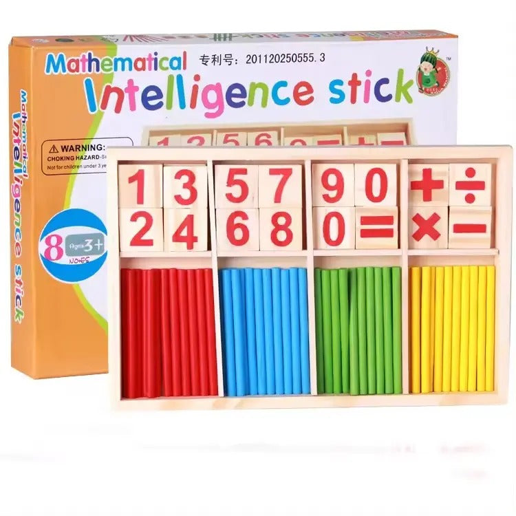 Wooden Mathematical Intleligence Stick Sorting Board