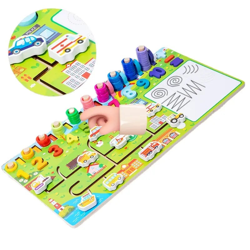 Wooden Multifunction logarithmic Activity Busy Board
