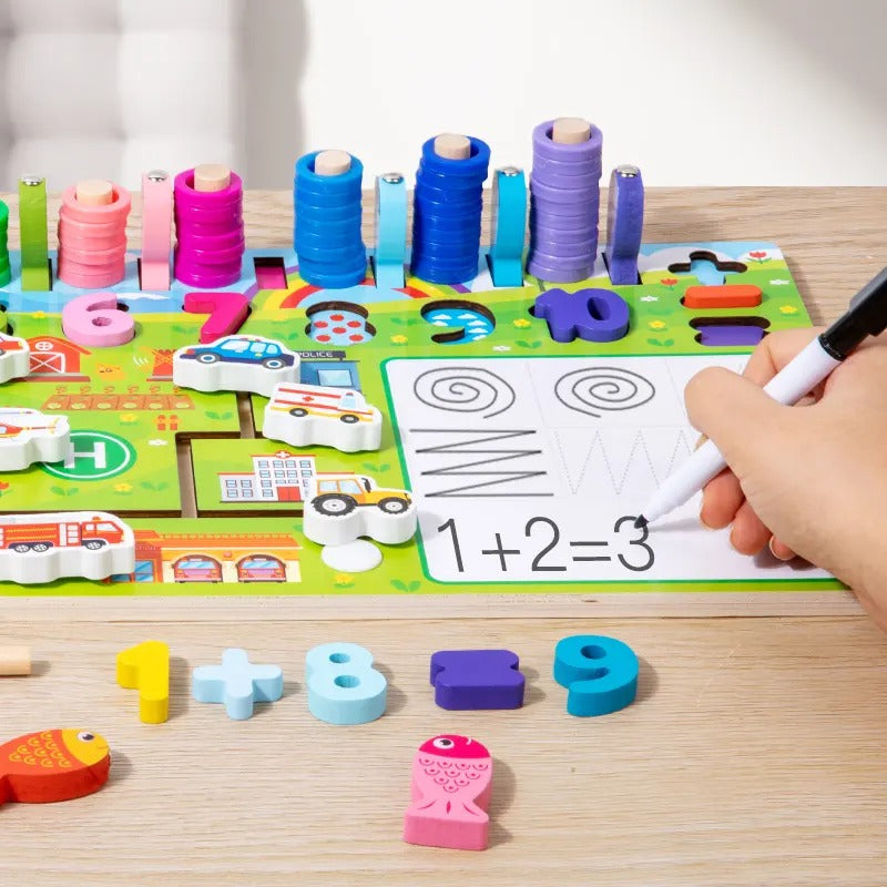 Wooden Multifunction logarithmic Activity Busy Board