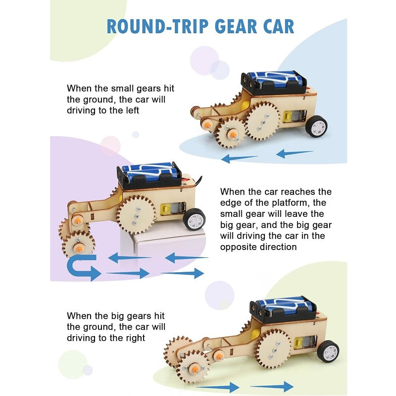 Wooden DIY Science Experiment Gear Shuttle Models