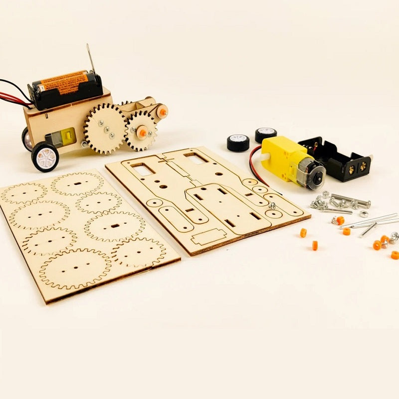Wooden DIY Science Experiment Gear Shuttle Models