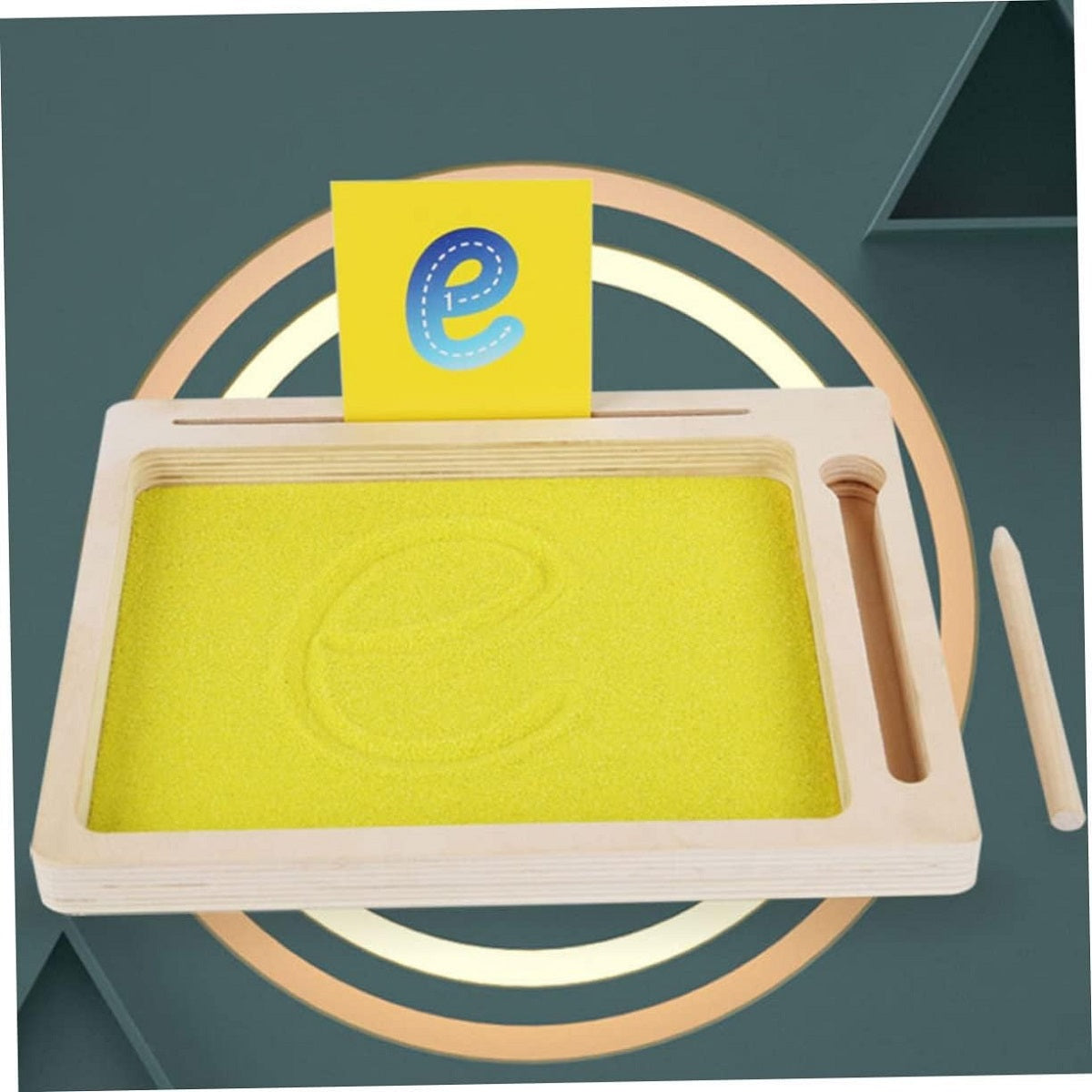 Wooden Wordpad Sand Drawing Board With Flash Cards