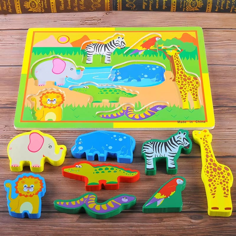 Wooden 3D Interactive Sorting Educational Boards