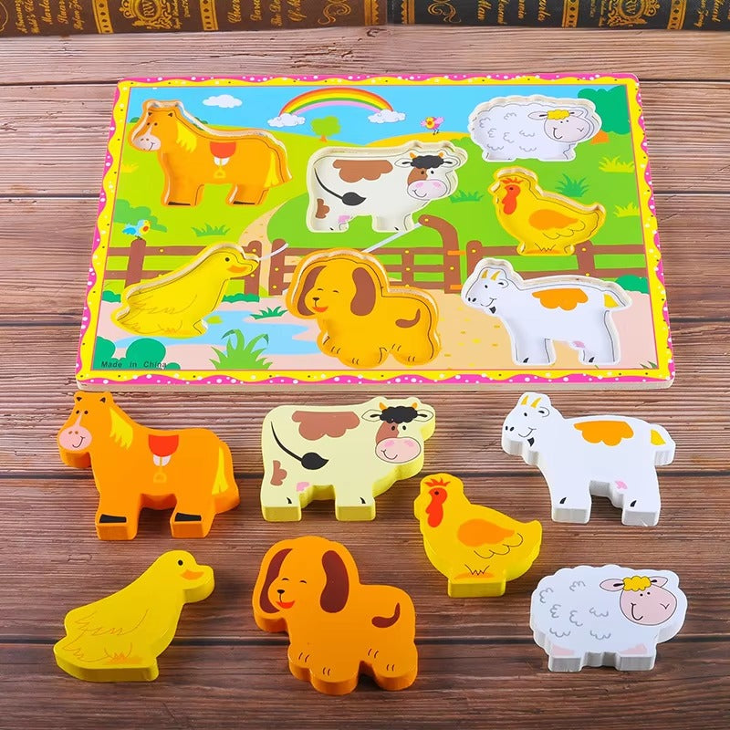 Wooden 3D Interactive Sorting Educational Boards