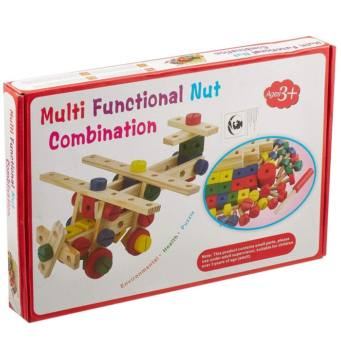 Wooden Multifunctional Nut Construction Set
