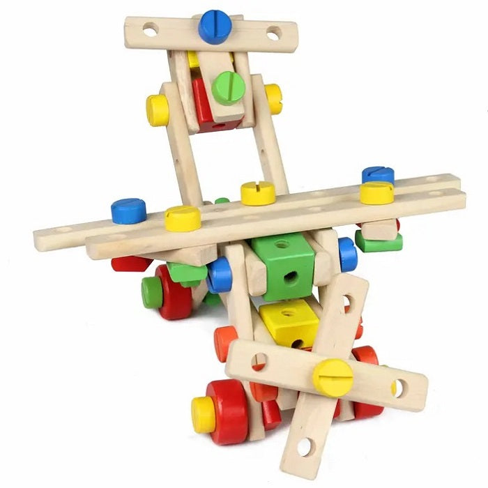 Wooden Multifunctional Nut Construction Set