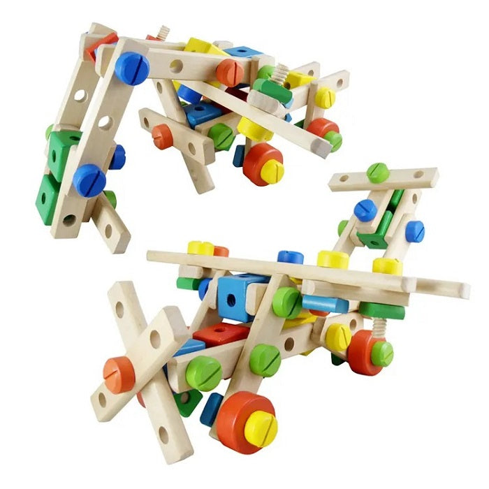 Wooden Multifunctional Nut Construction Set