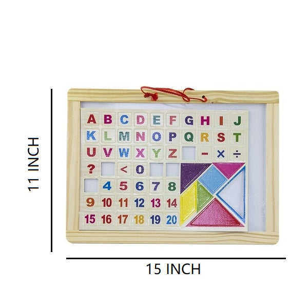 Wooden 3 in 1 Magnetic Black & White Drawing/Writing Board