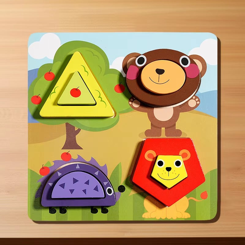 Wooden 3D Montessori Inshape Activity Sorting Board