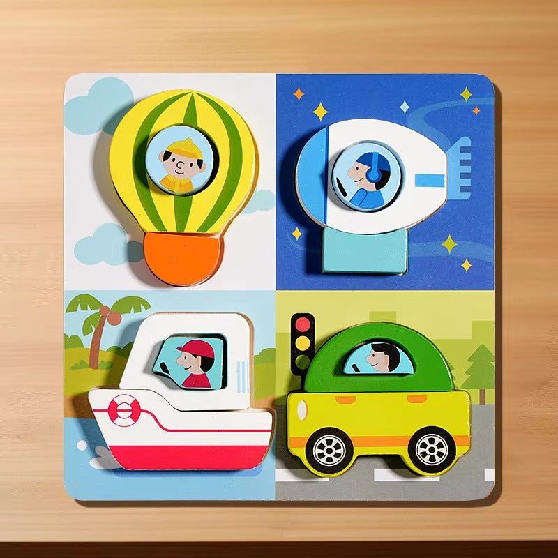 Wooden 3D Montessori Inshape Activity Sorting Board