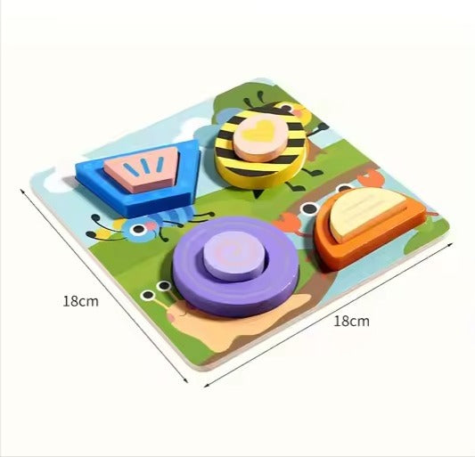 Wooden 3D Montessori Inshape Activity Sorting Board