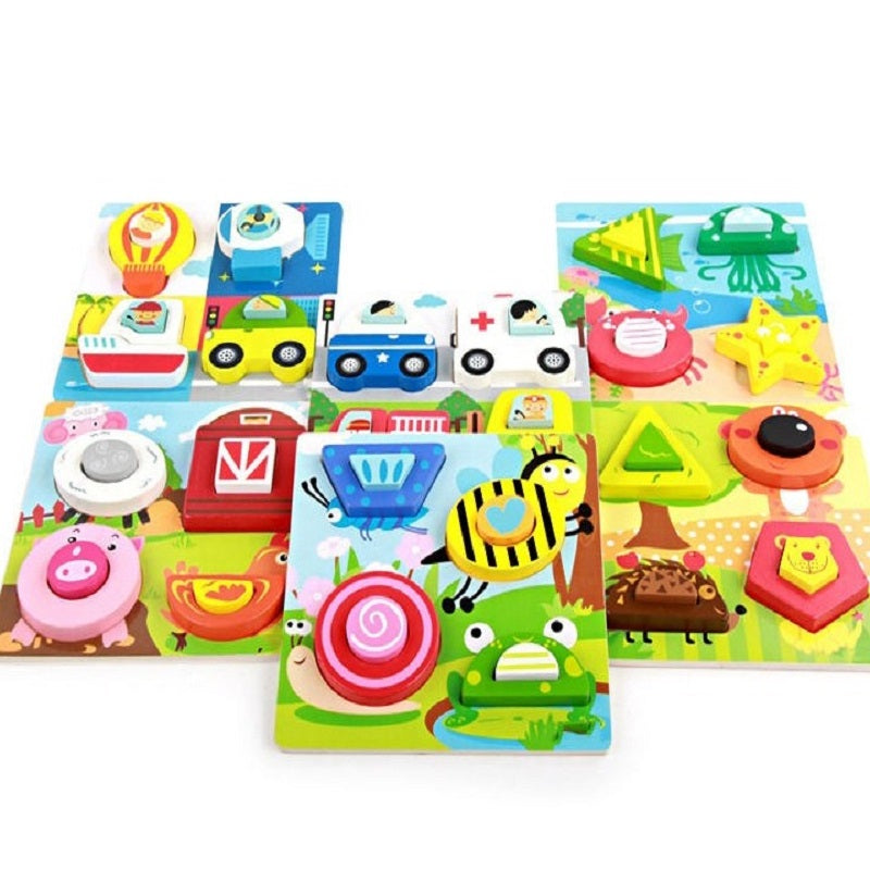 Wooden 3D Montessori Inshape Activity Sorting Board