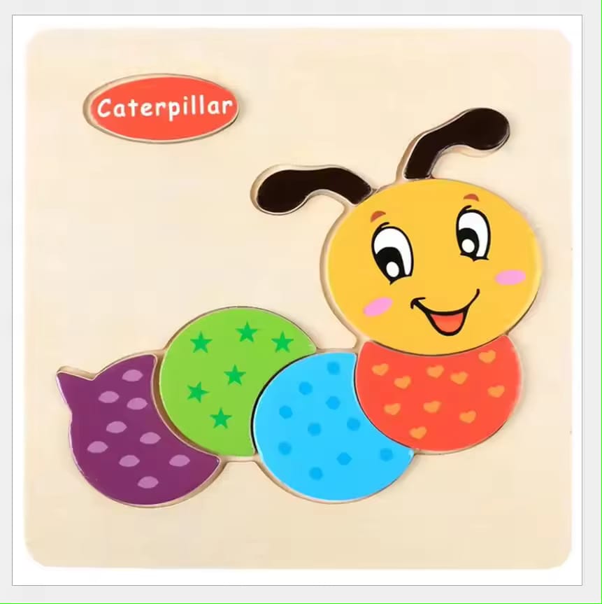 Wooden Montessori Jigsaw Puzzle Board