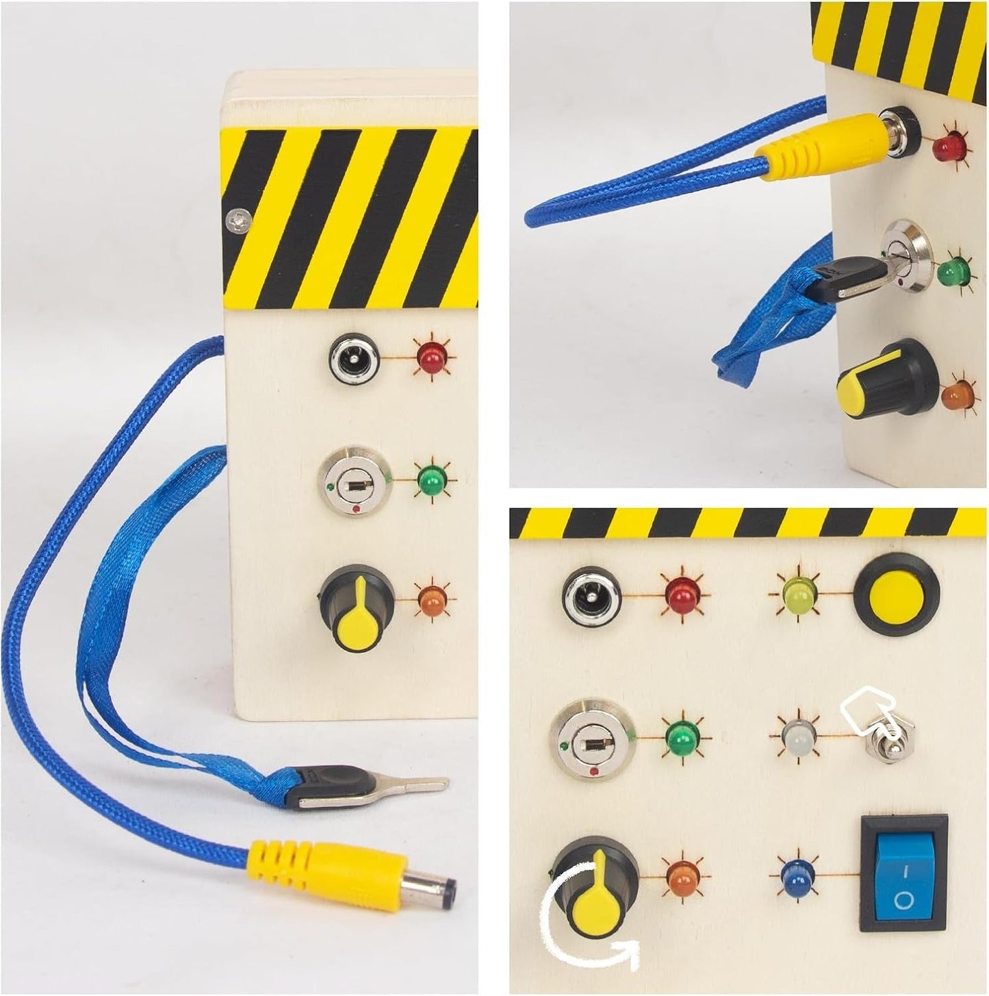 Wooden Montessori Busy Box With Sound & Lights