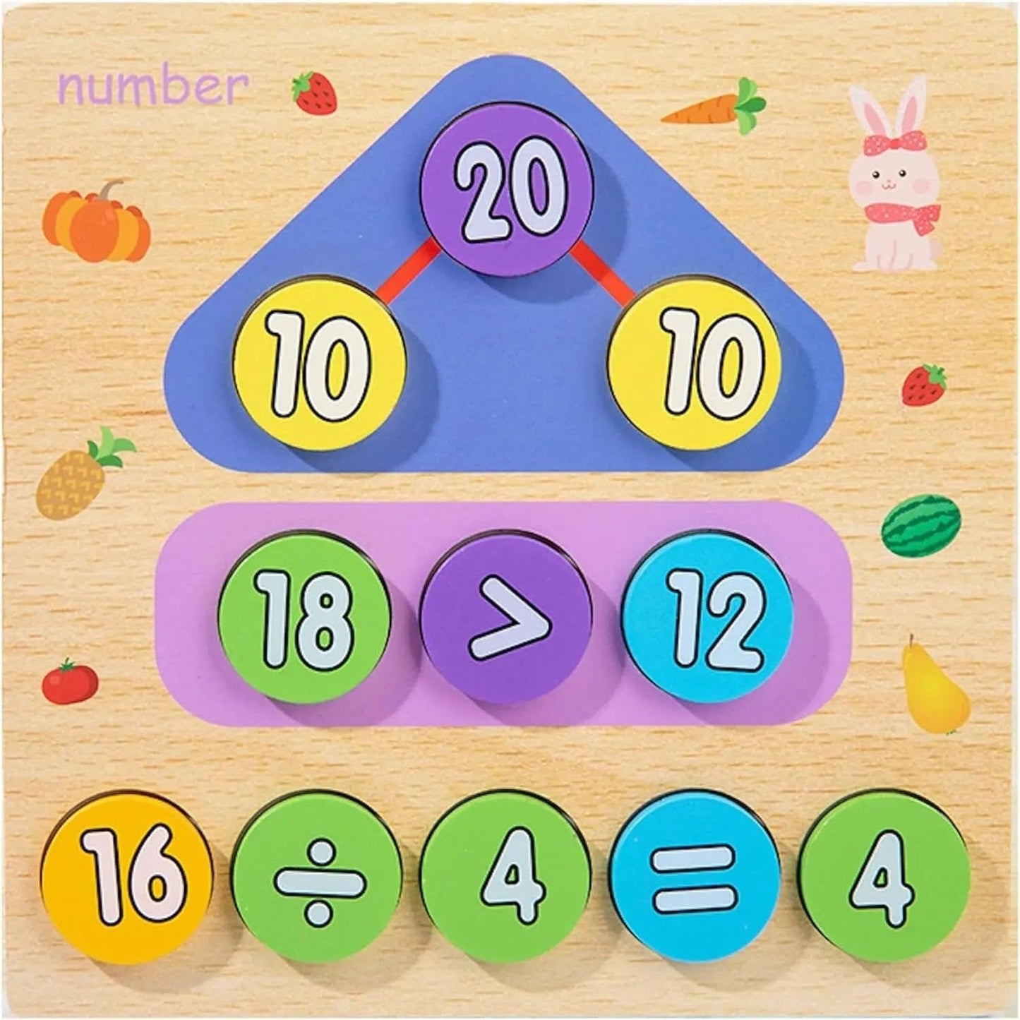 Wooden 2-in-1 Numbers Activity & Digital Clock