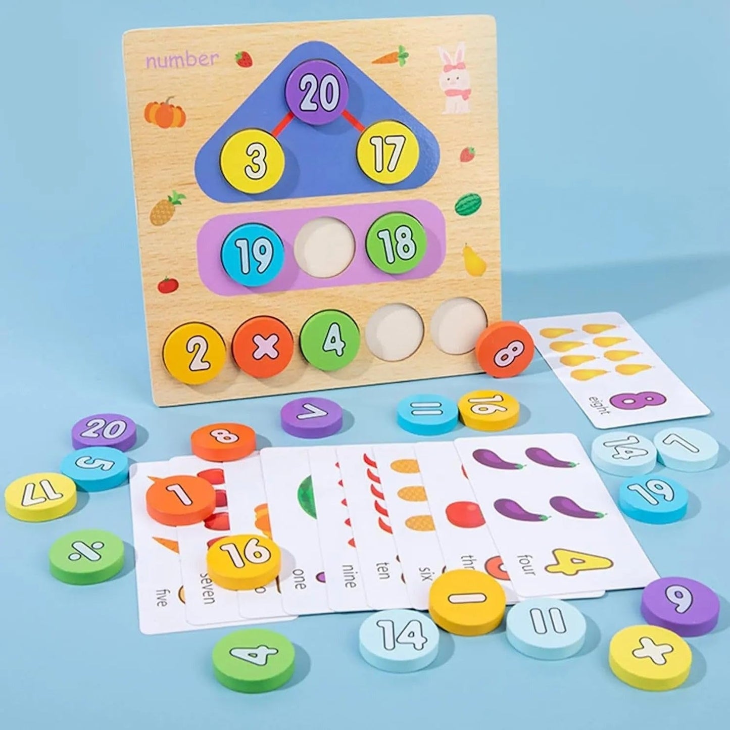 Wooden 2-in-1 Numbers Activity & Digital Clock