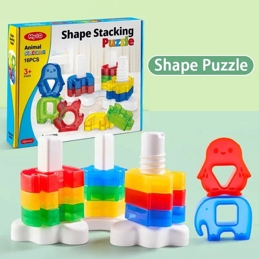 Animal Shape Stacking Puzzle Building Blocks