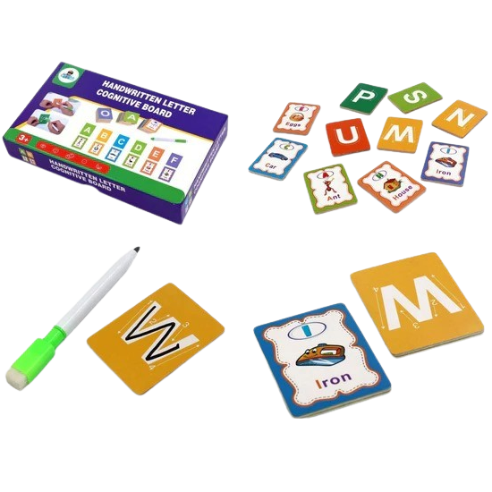 Wooden Capital Alphabets Write & Wipe Flash Cards