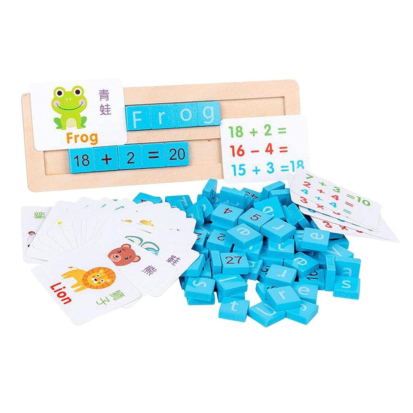 Wooden Alphanumeric Spelling & Maths Teaching Kit
