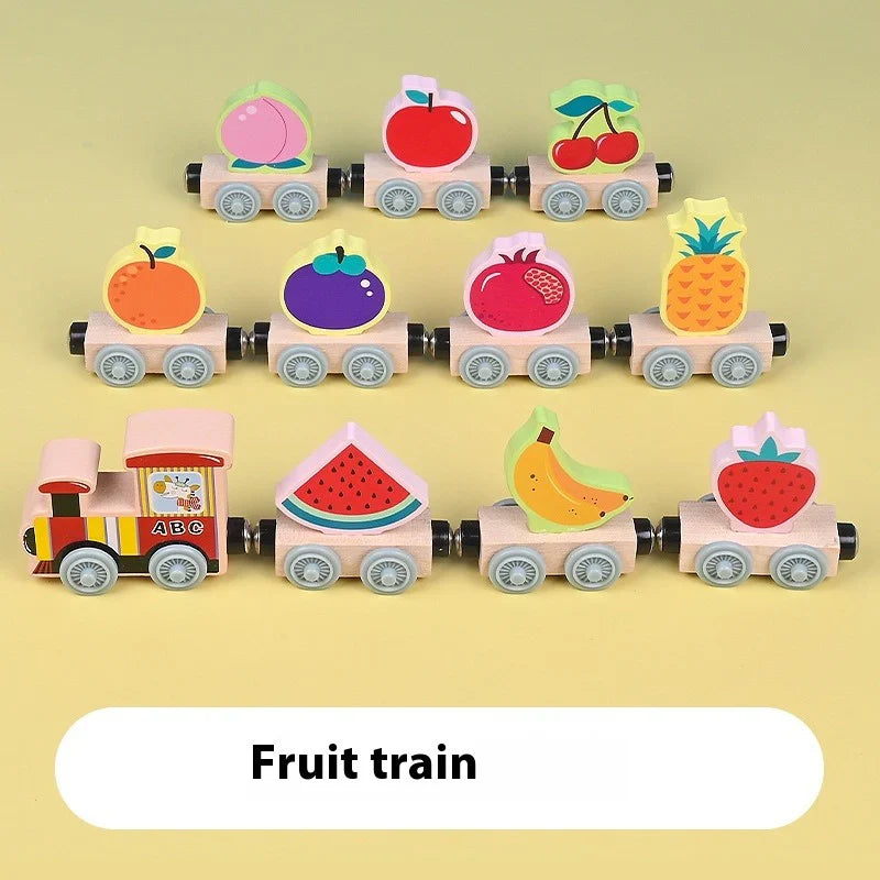 Wooden Magnetic Multicolor Characters Train