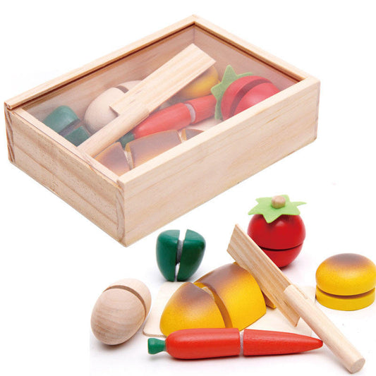 Wooden Snacks Cutting Simulation Activity Toy