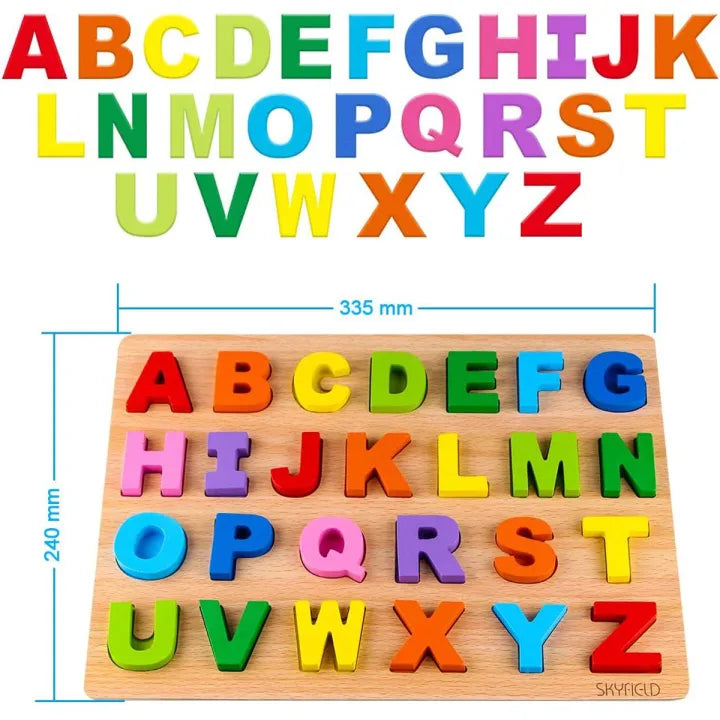 Preschool Capital 3D Alphabets Wooden Plate