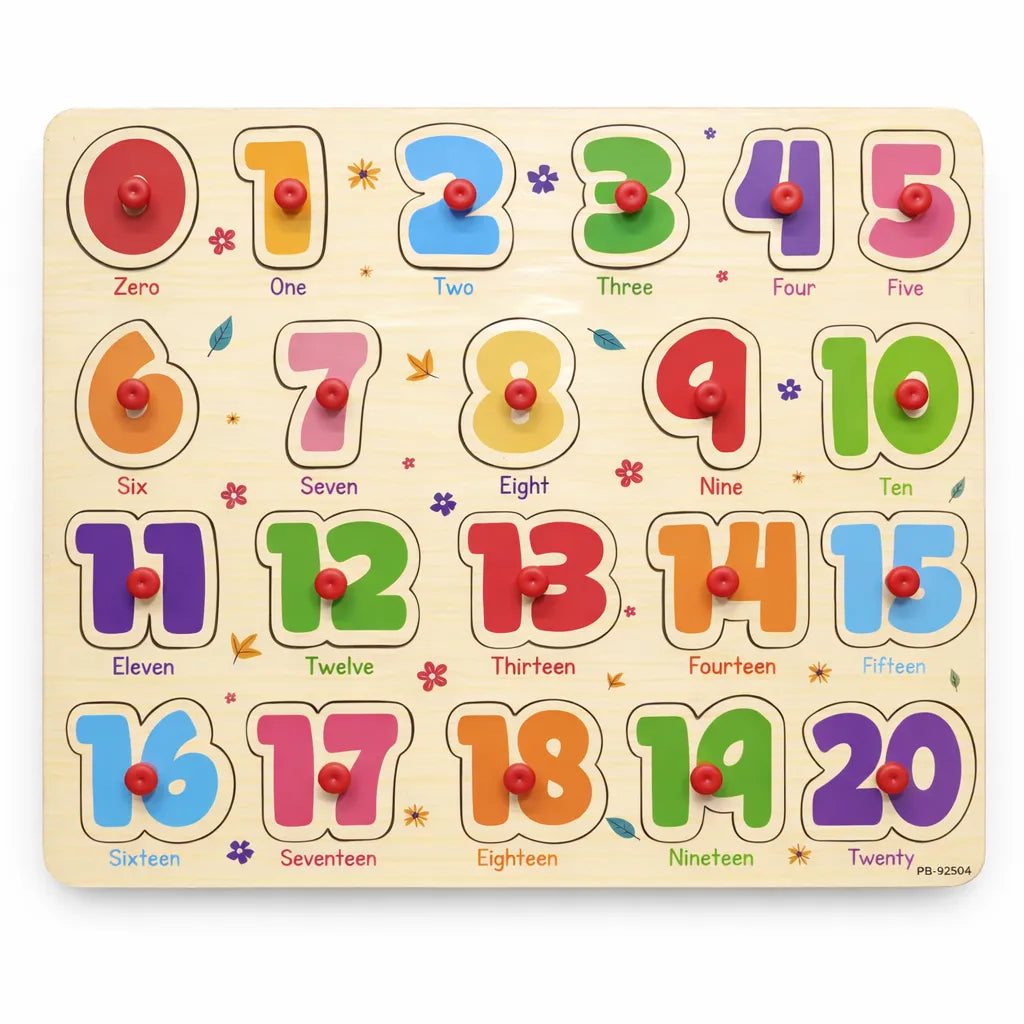 Wooden Montessori Interactive Peg Puzzle Sorting Boards