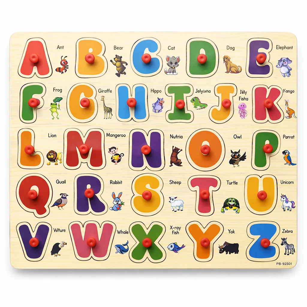 Wooden Montessori Interactive Peg Puzzle Sorting Boards