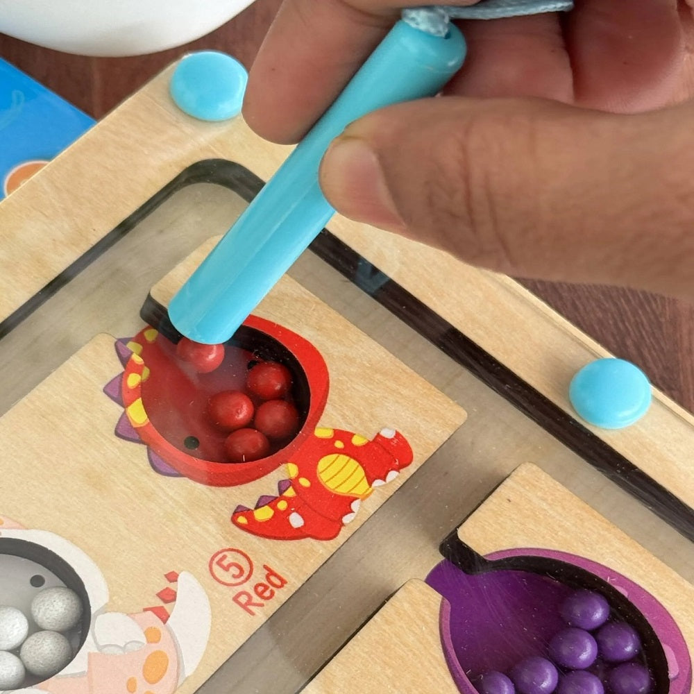 Wooden Magnetic Beads Sorting Activity Maze