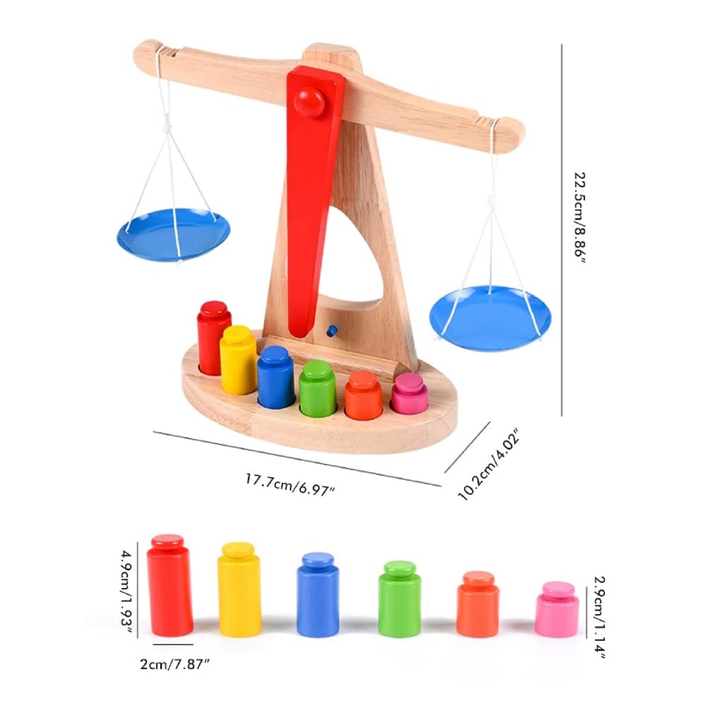 Wooden Montessori Weight Measuring & Balancing Scale