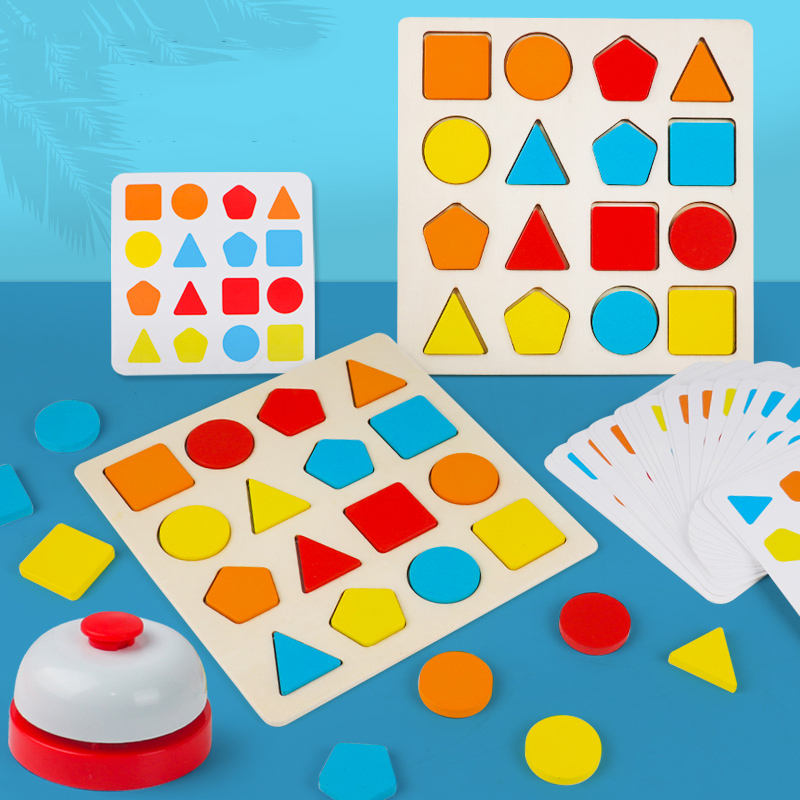 Wooden 3D Shape Puzzle Challenge Board Game