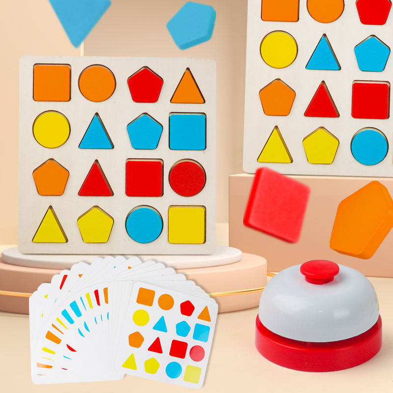 Wooden 3D Shape Puzzle Challenge Board Game