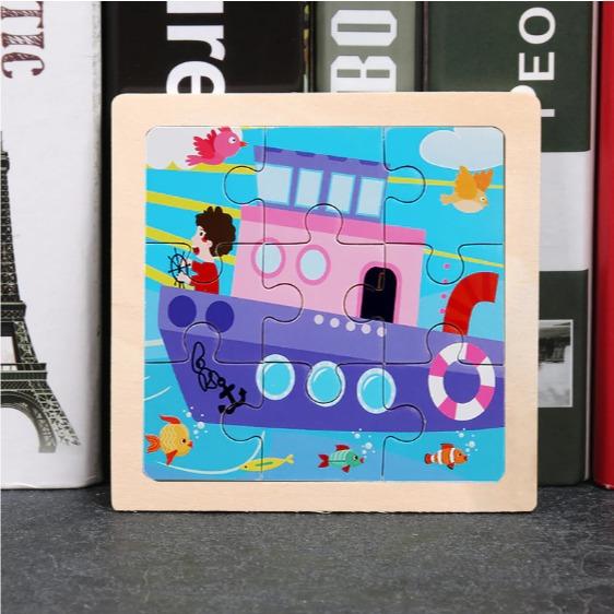 Wooden Montessori Characters Jigsaw Puzzle Boards