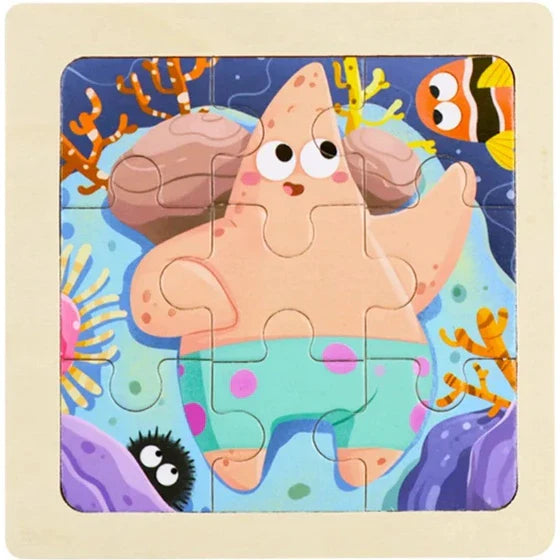 Wooden Montessori Characters Jigsaw Puzzle Boards