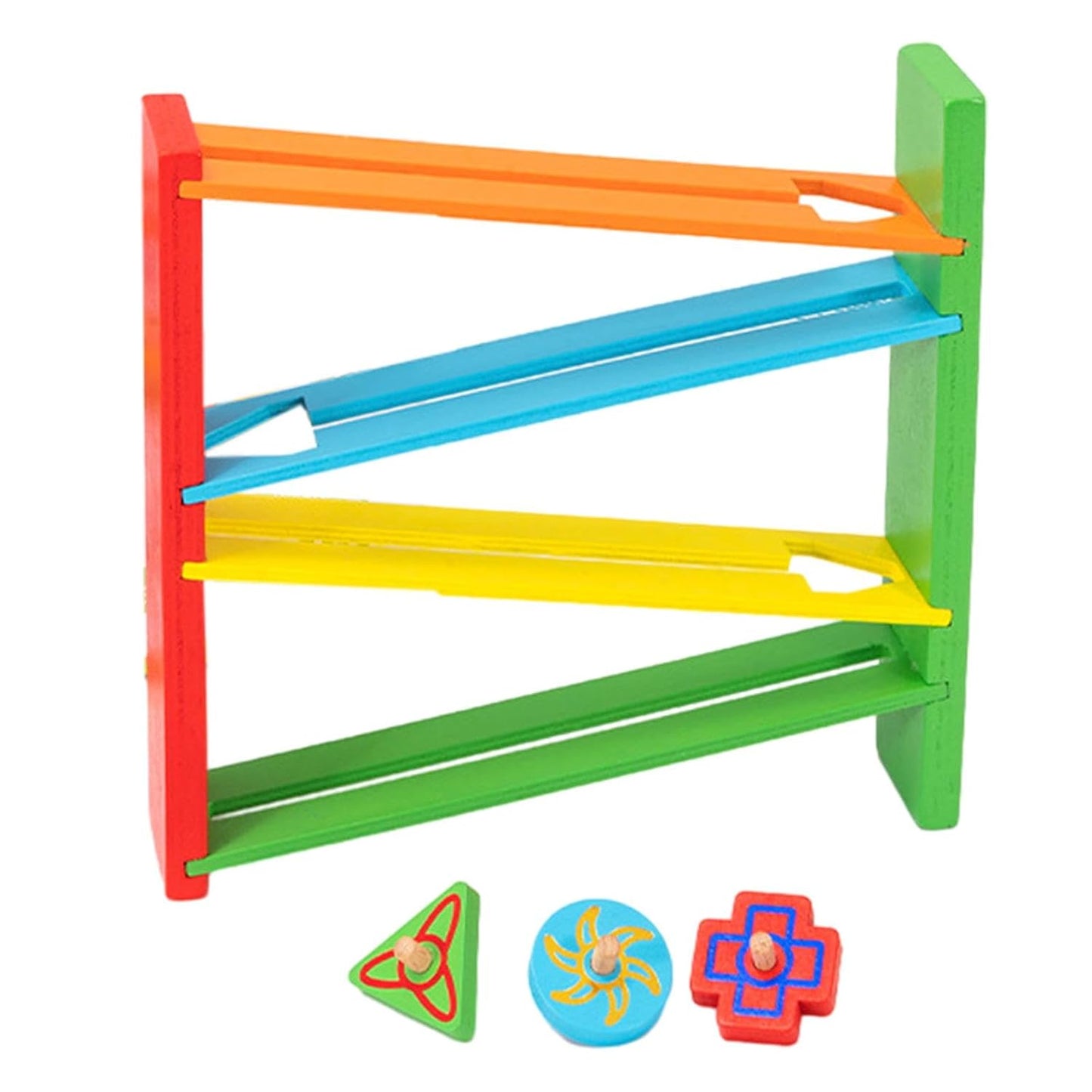 Wooden Montessori Gyroscope Activity Roller Track