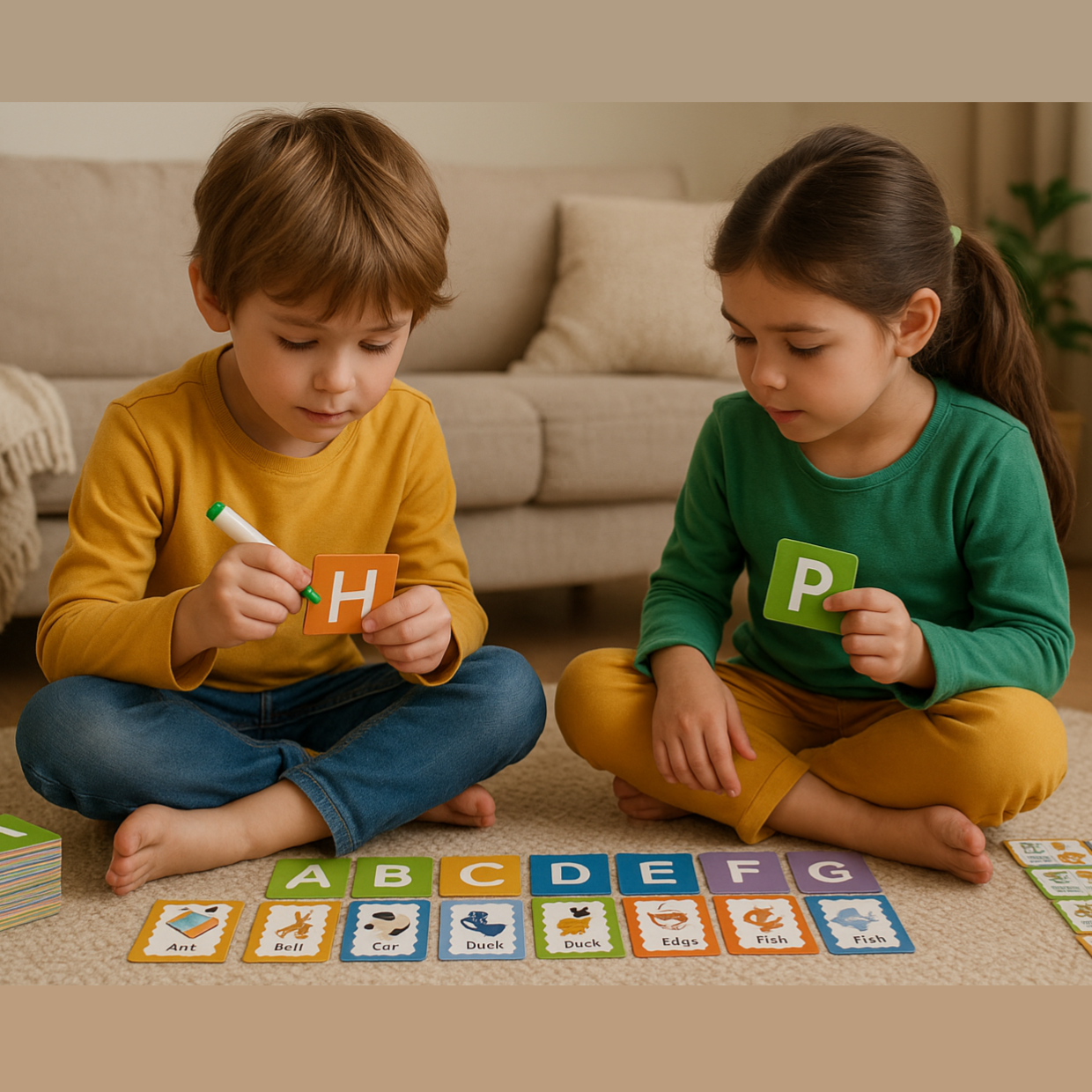 Wooden Capital Alphabets Write & Wipe Flash Cards