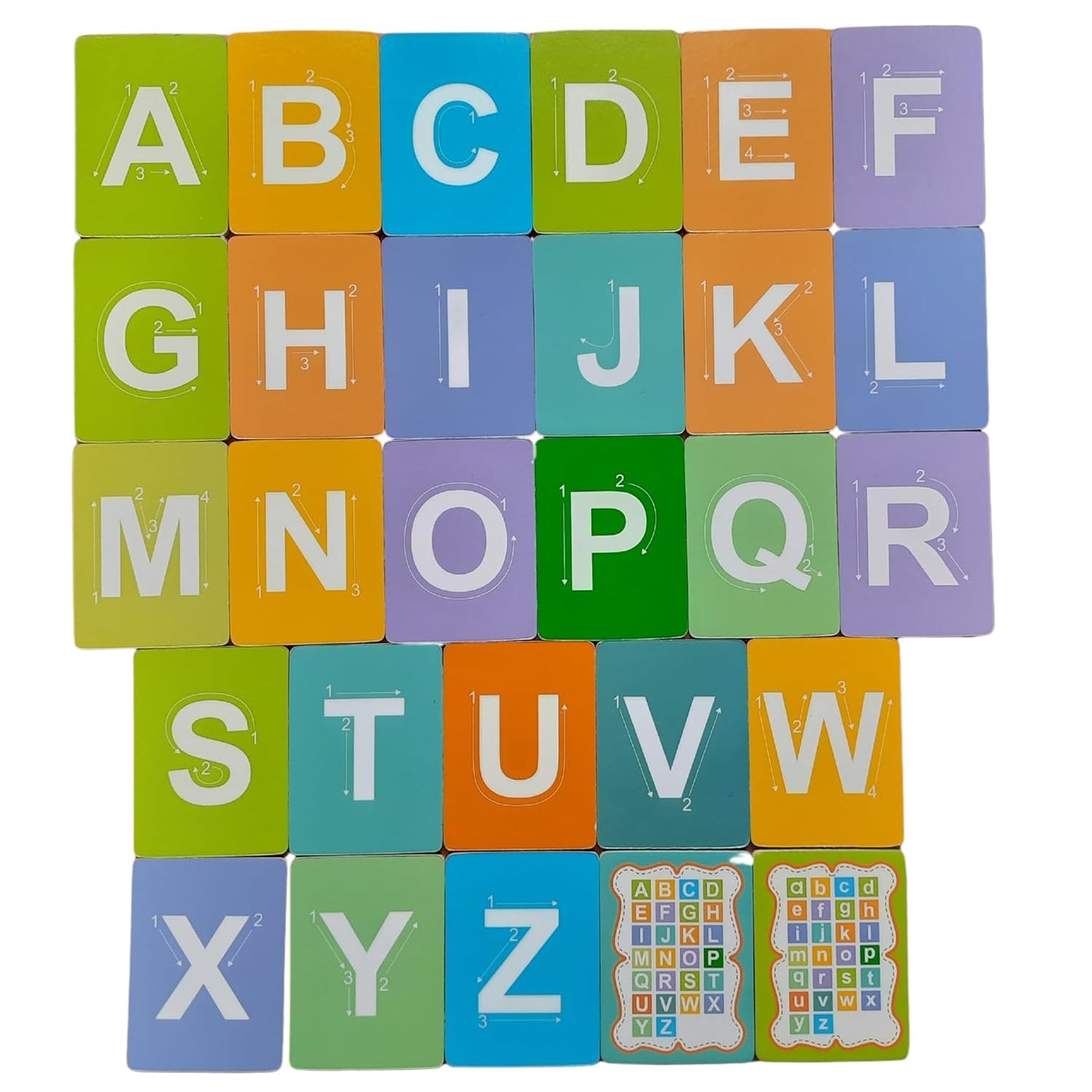 Wooden Capital Alphabets Write & Wipe Flash Cards
